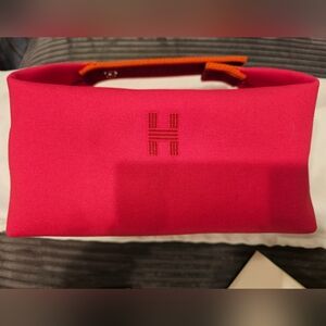 Hermes Canvas Bride-a-Brac Case, Large Model In Hibiscus
